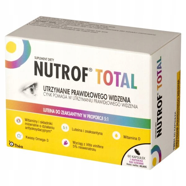 Nutrof Total z Witaminą D3 na lepsze widzenie 60 kapsułek