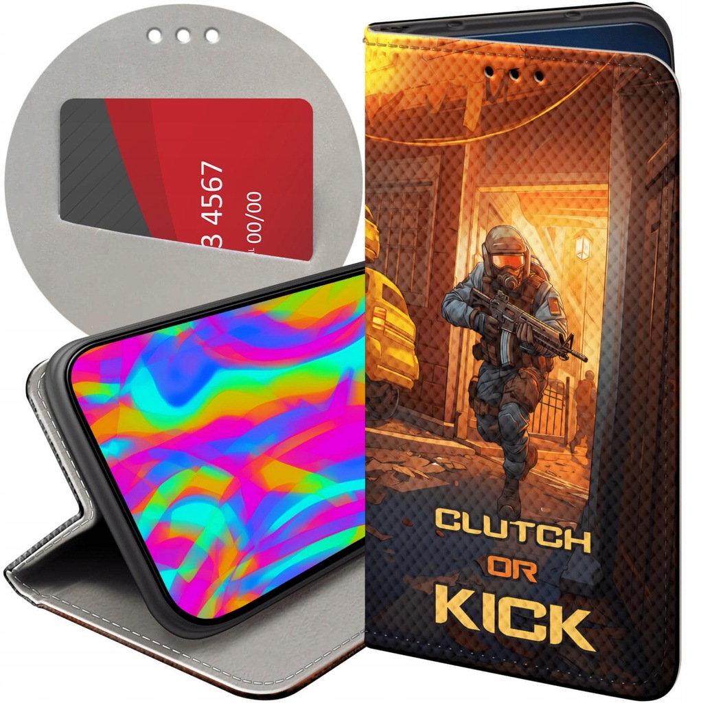 ETUI Z KLAPKĄ DO SAMSUNG GALAXY S23 FE WZORY CS GO COUNTER-STRIKE FUTERAŁ