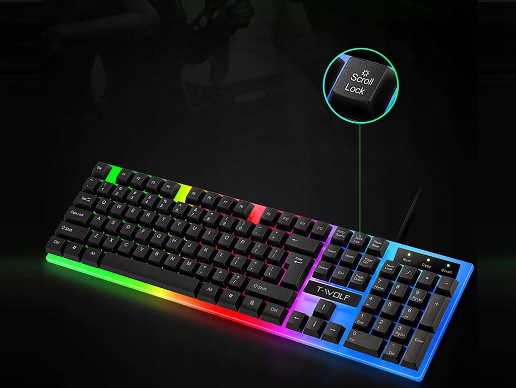 Купить ИГРОВОЙ КОМПЛЕКТ КЛАВИАТУРА МЫШЬ RGB С ПОДСВЕТКОЙ: отзывы, фото, характеристики в интерне-магазине Aredi.ru