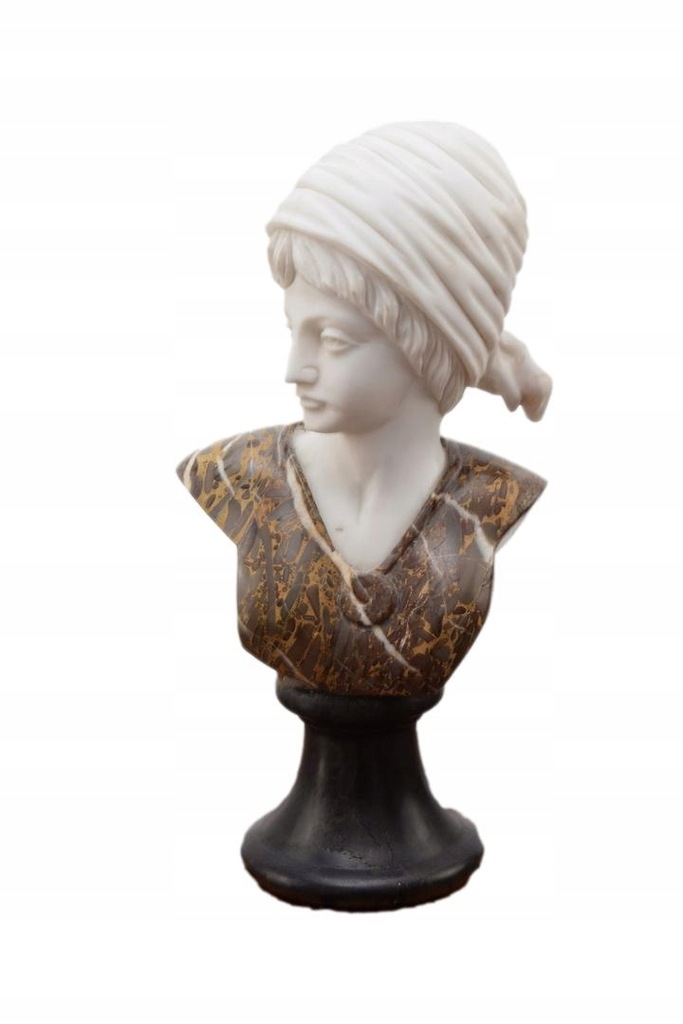 Marmurowa figura - popiersie kobiety z marmuru
