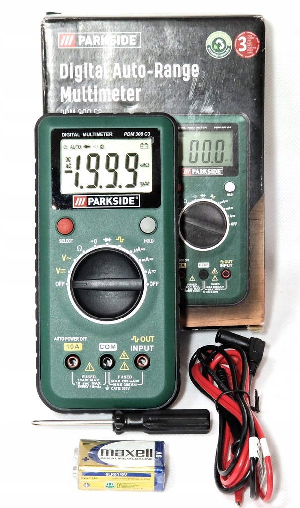 MULTIMETER PARKSIDE PDM 300 C3 12470776249 oficjalne archiwum Allegro