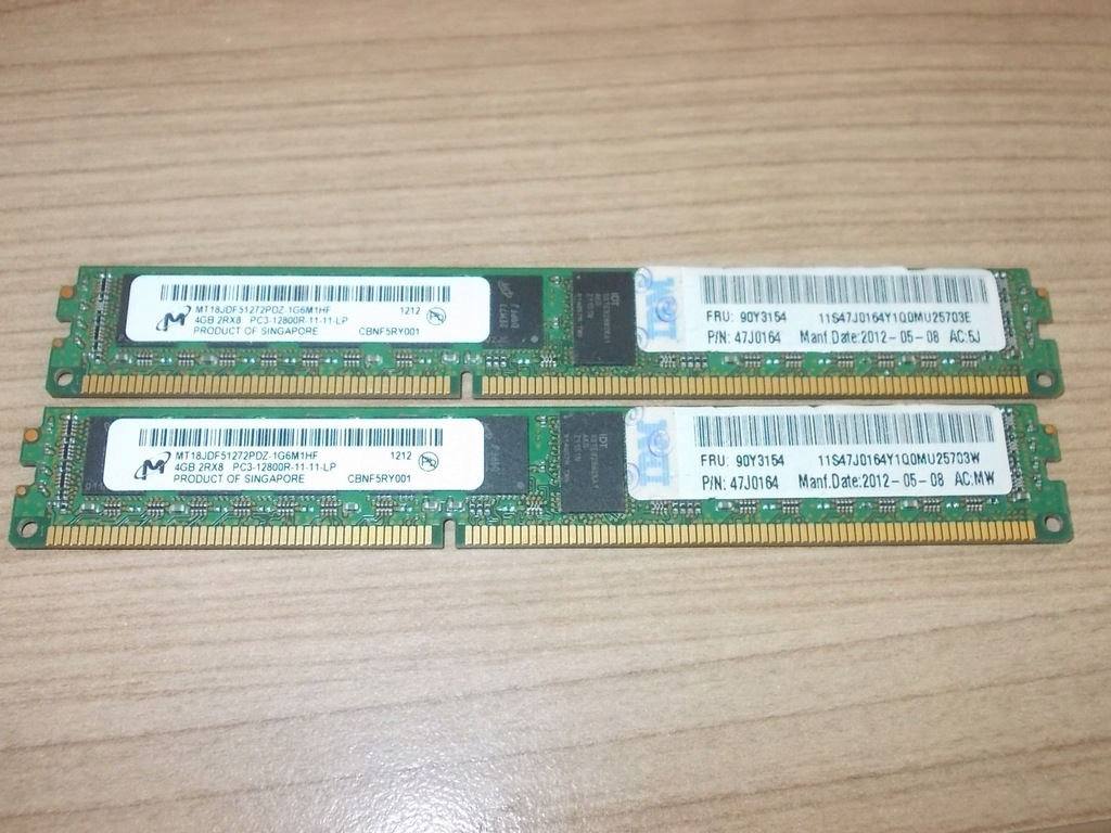 8GB DDR3 12800R Micron ECC