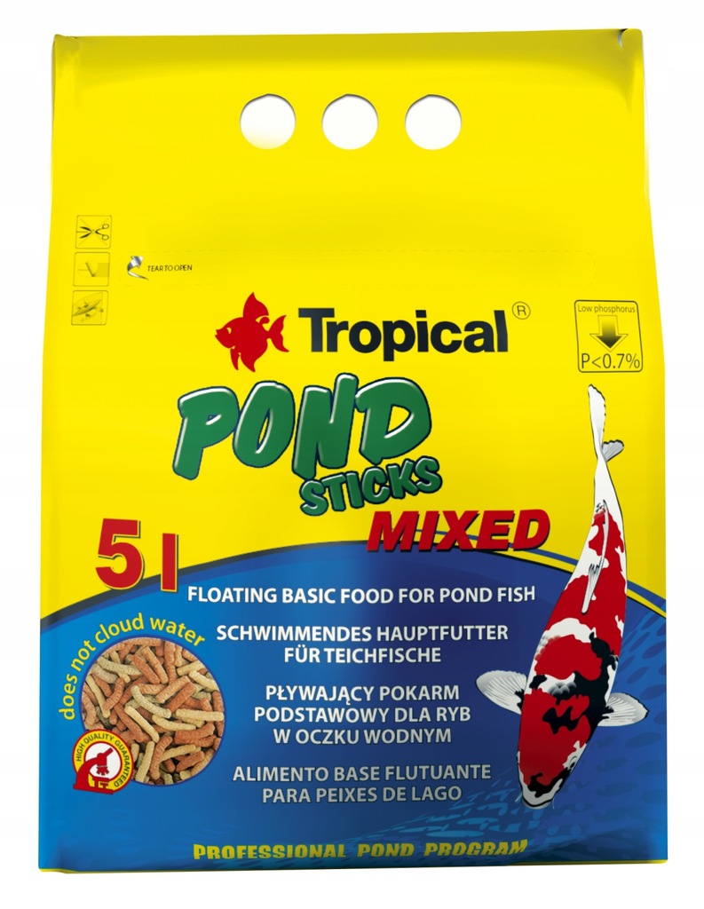 TROPICAL KOI POND STICKS MIXED 5L/400G