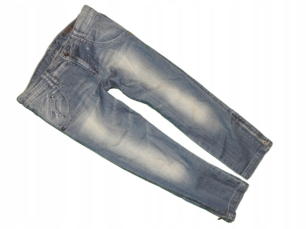 BENETTON__MARKOWE SPODNIE JEANSOWE 3/4__140