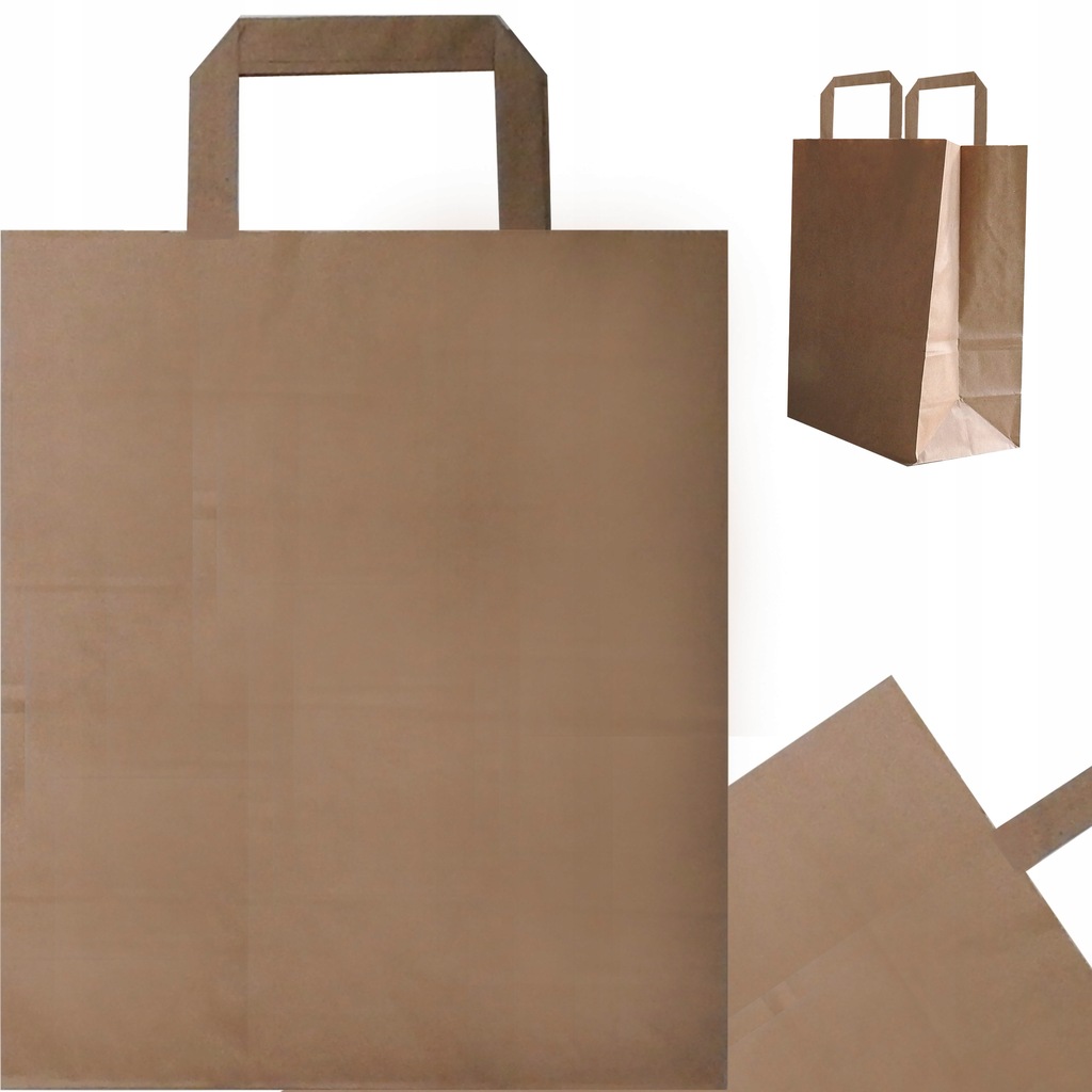 torby papierowe brąz 26x14x30 cm 50 szt.