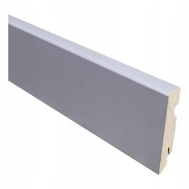 LISTWA Przypodłogowa MDF 8cm cokół ERGO 80 SREBRNA