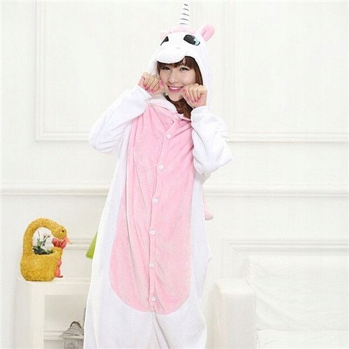 Piżama Przebranie Kigurumi Onesie Pink Unicorn L