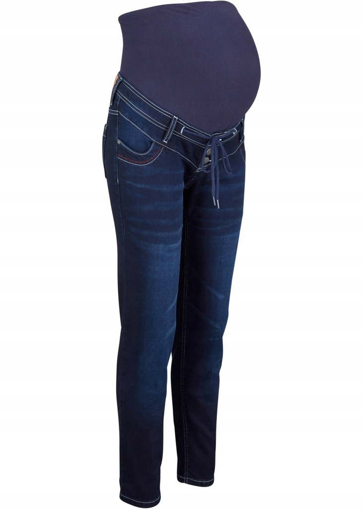 L14 BPC Dżinsy ciążowe z wiązaniem r.52 p:124-134