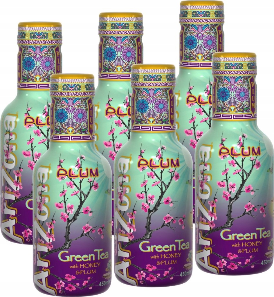 (x6) ARIZONA Green Tea with Honey and Plum 450ml - 17363944887 ...