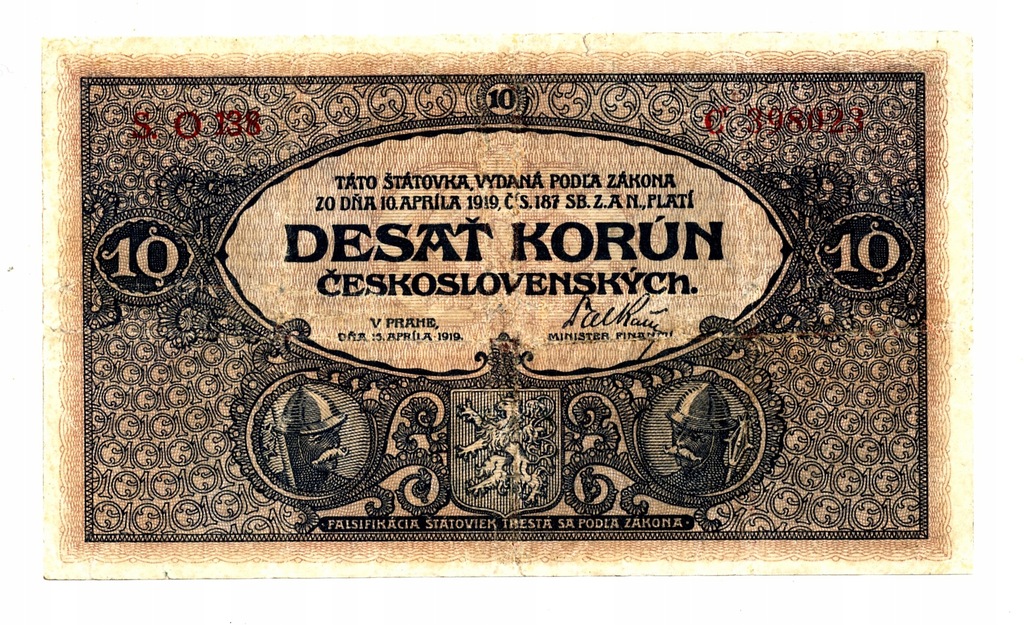 10 KORON 1919 O