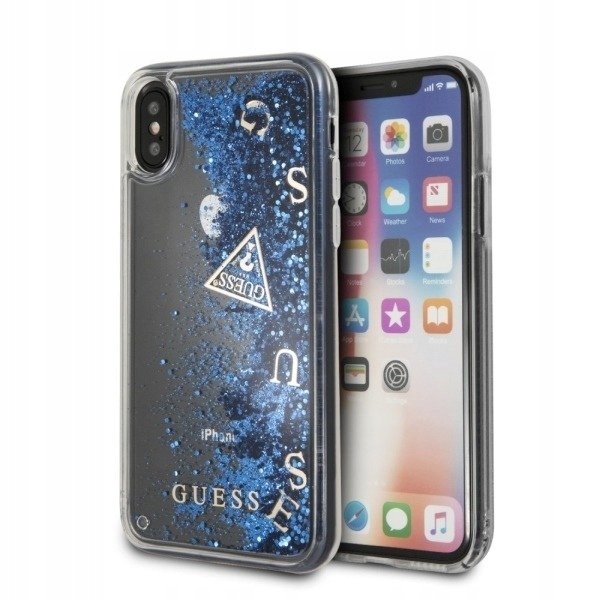 ETUI DO IPHONE X / XS GUESS WORD LIQUID GLITTER