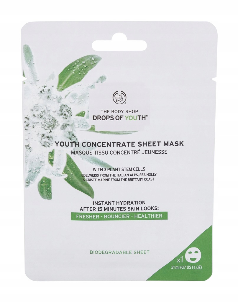 The Body Shop Drops Of Youth Concentrate Sheet Mas