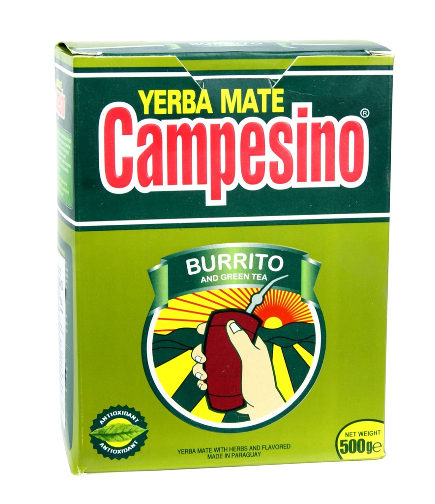 Yerba Mate Campesino Burrito y Te Verde 500g