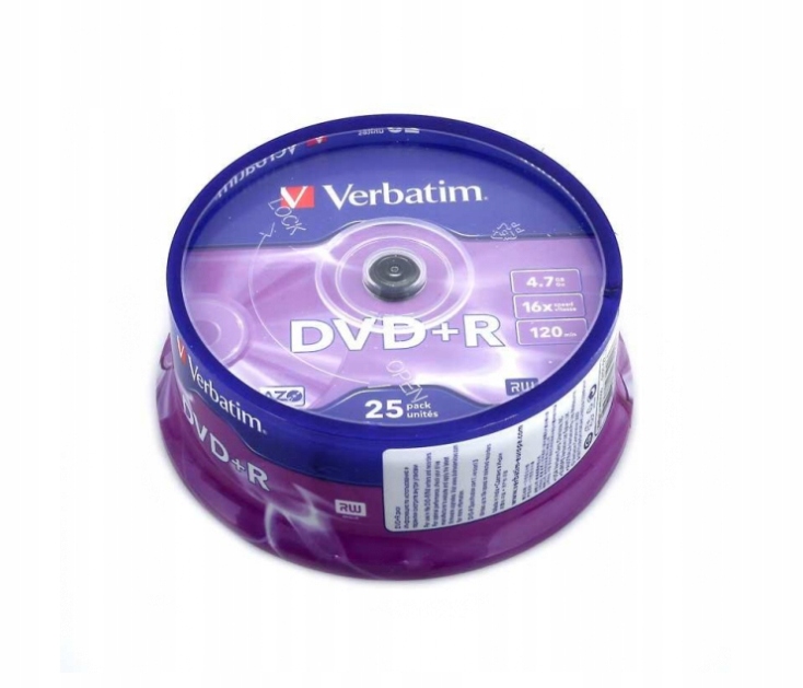 VERBATIM DVD+R 4,7GB 25 PACK