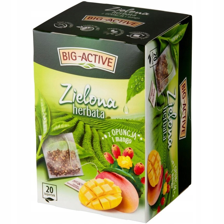 Herbata BIG-ACTIVE zielona (20 kopert) Opuncja i M