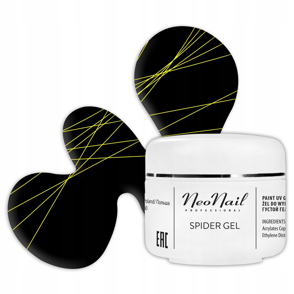 NeoNail Spider Gel 5 ml do zdobień - Neon Yellow