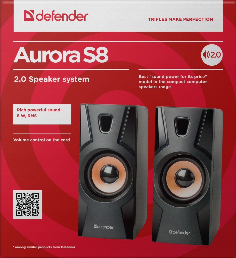 Купить Акустическая система DEFENDER 2.0 Aurora S8 8W: отзывы, фото, характеристики в интерне-магазине Aredi.ru