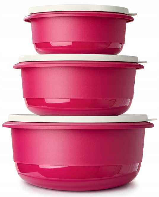 TUPPERWARE MISKI DO CIASTA 9,5L + 6L + 3,5L oryg.