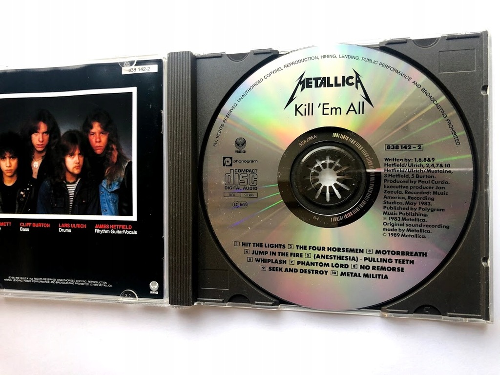 Купить Metallica Kill 'Em All изд. 1989 #8364: отзывы, фото, характеристики в интерне-магазине Aredi.ru