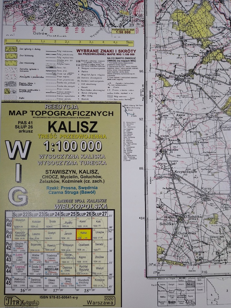 Mapa WIG Kalisz P41 S26 reedycja