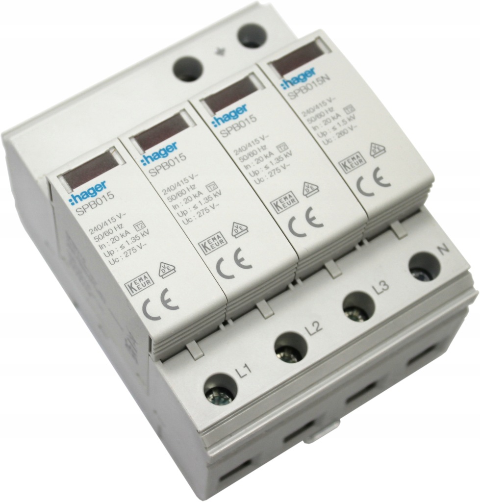HAGER SPN415 OGRANICZNIK PRZEPIĘĆ C T2 OCHRONNIK - 7549197072 ...