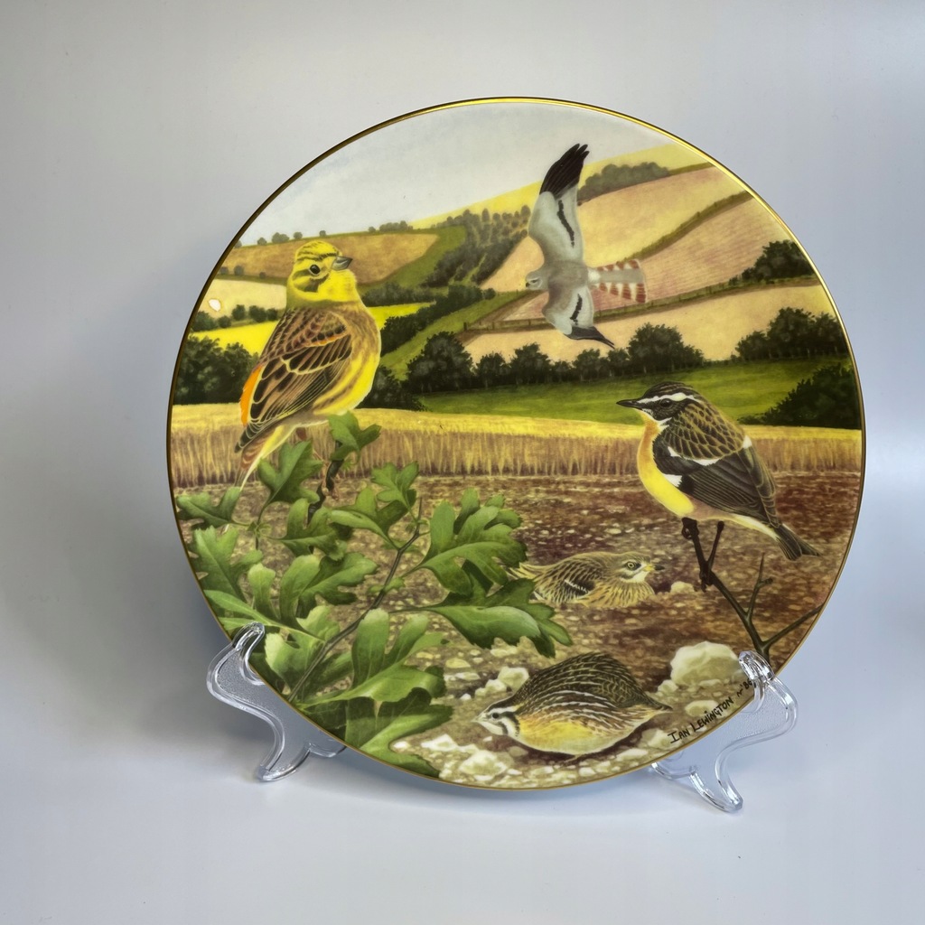 Talerz dekoracyjny ptaki Przepiórka dla British Wildlife