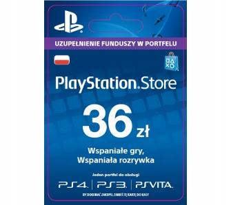 Playstation Network 36 zł PSN PS3 PS4 PS Vita