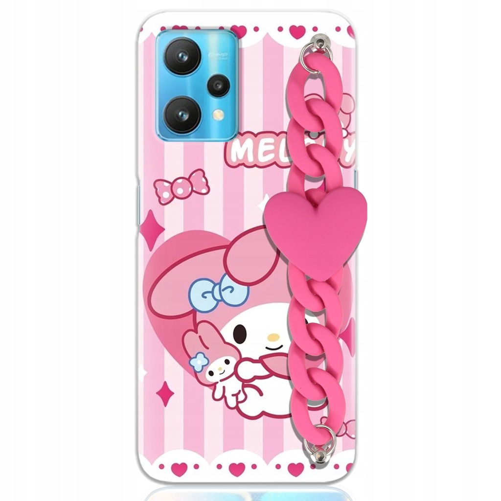 ETUI + ŁAŃCUSZEK SERCE DO REALME 9 PRO Obudowa Króliczek KUROMI Top Wzory