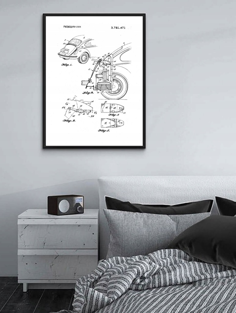 Vw Gabrus Beetle reprint plakat