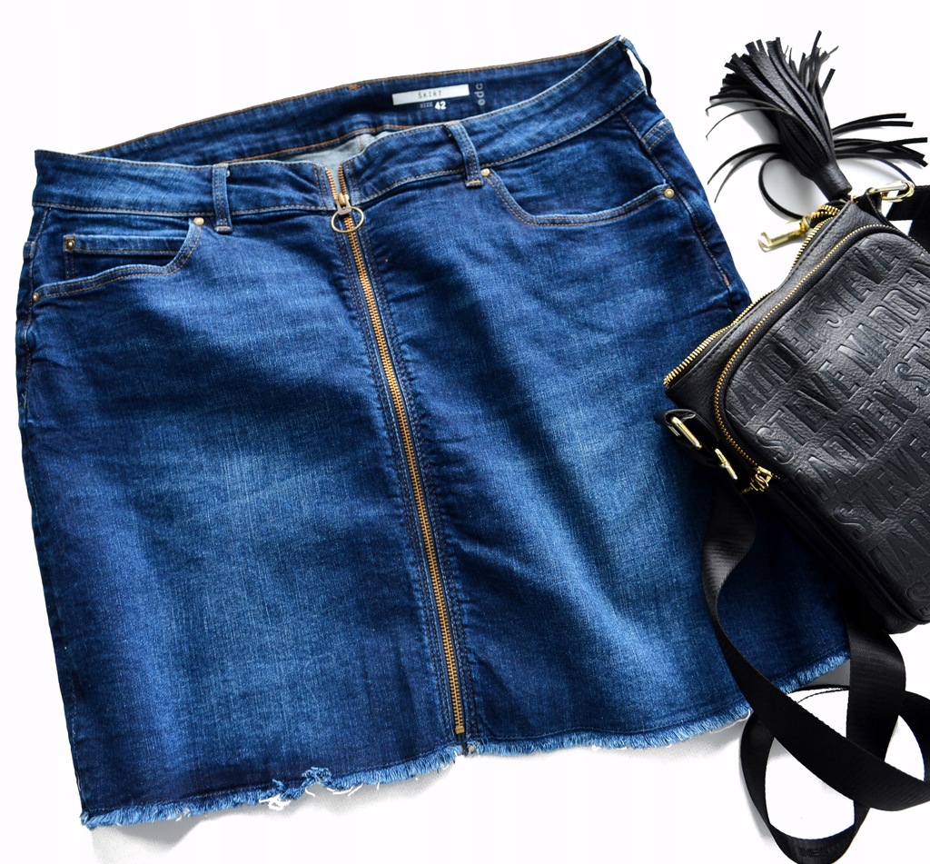 idealna jeansowa spódnica ZIP dżins Esprit r. 42
