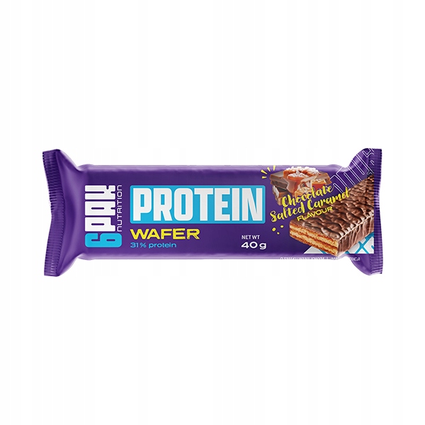 6PAK PROTEIN WAFEL 40g CHOCOLATE-SALTED CARMEL BATON BIAŁKOWY