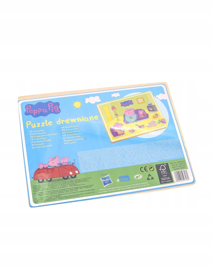 PEPCO Puzzle Drewniane Świnka Pepe 9 el