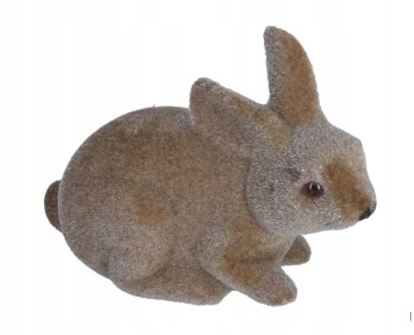 ZAJĄC welurowy flokowany zajączek królik 12 cm