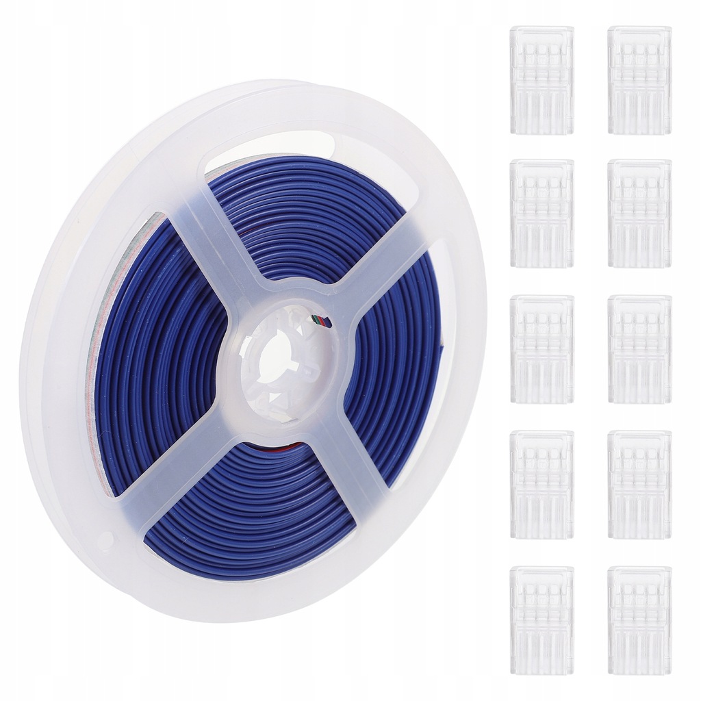 10PCS PRACTICAL 4 PIN LED STRIP CONNECTOR RGB LED LIGHT STRIP CONNECTOR WIT