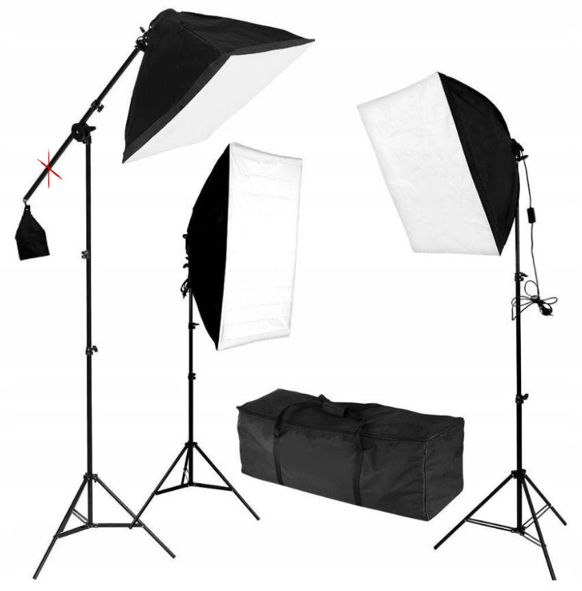 ZESTAW STUDIO OŚWIETLENIE SOFTBOX STATYW BOOM