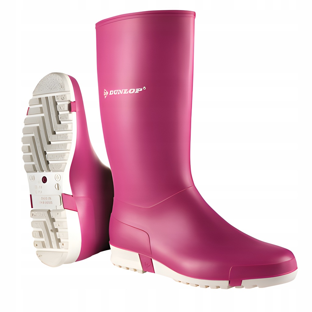 Kalosze Damskie DUNLOP Oryginalne Stylowe Modne Wysokie Lekkie Do Ogrodu