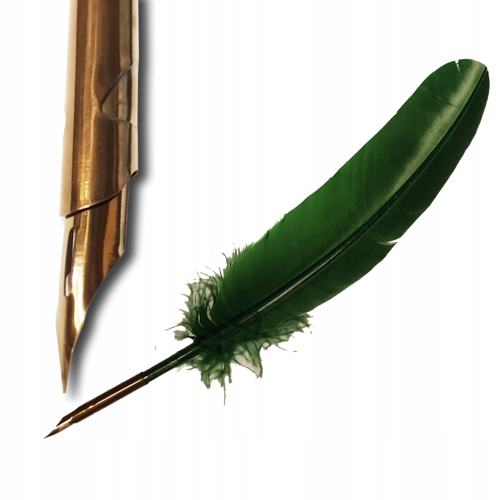 Pióro do kaligrafii zielone Manuscript Quill Pen