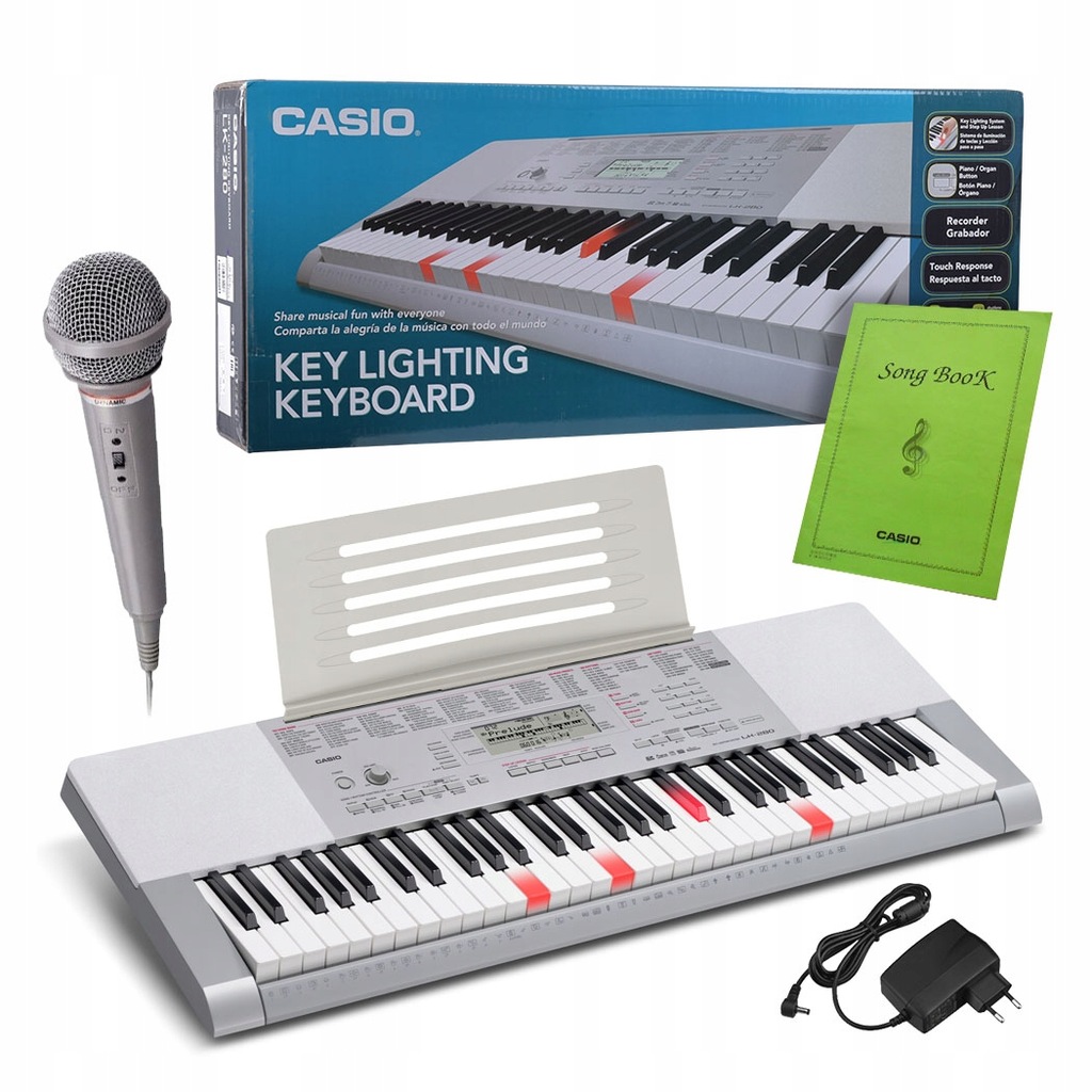 KEYBOARD CASIO LK-280 ŚWIECĄCE KLAWISZE MIKROFON!
