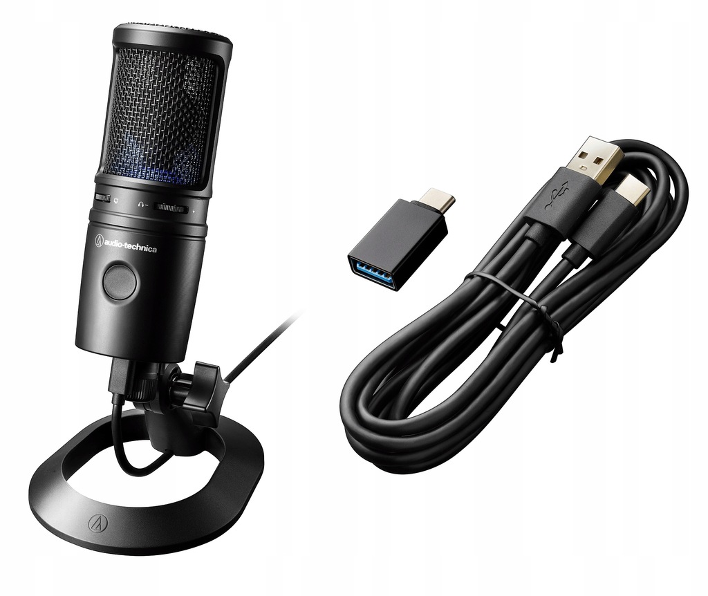 Mikrofon pojemnościowy studyjny Audio-Technica AT2020USBX na USB + STATYW