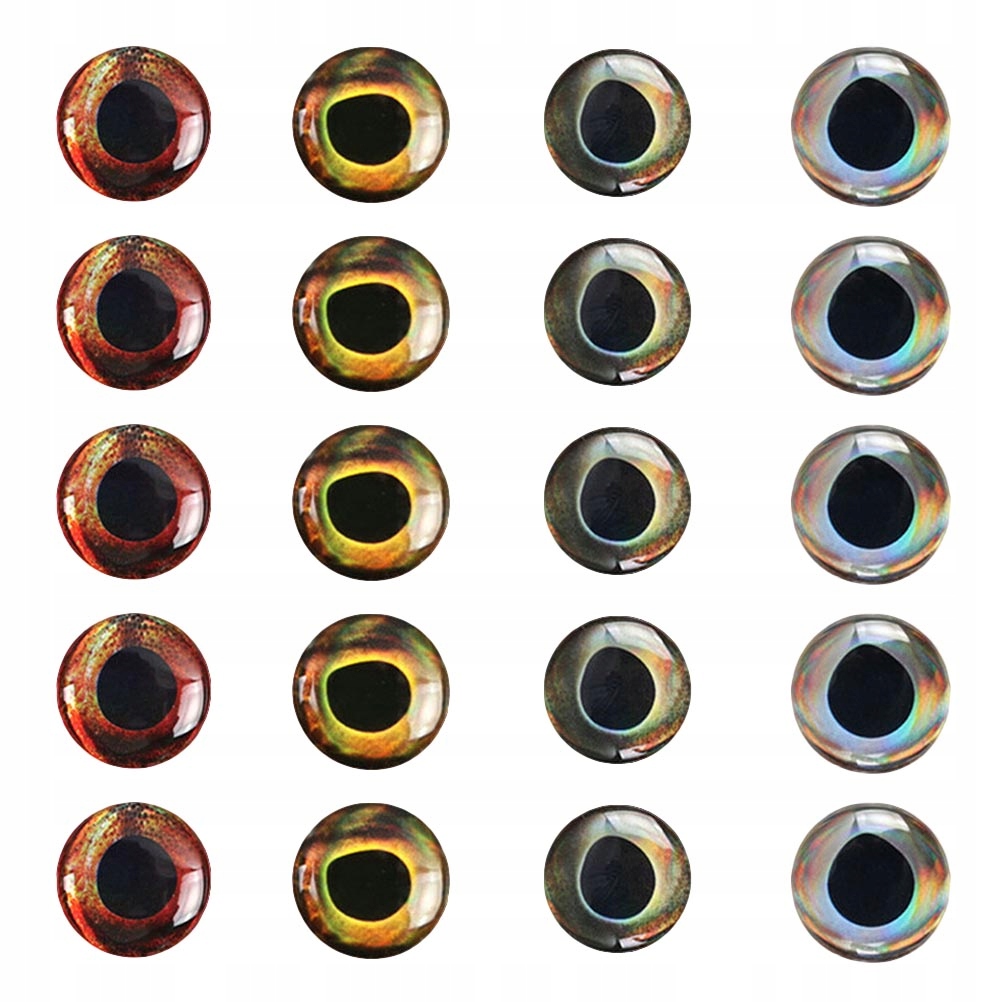 20 sztuk 4D BD przynęty oczy sztuczne holograficzn