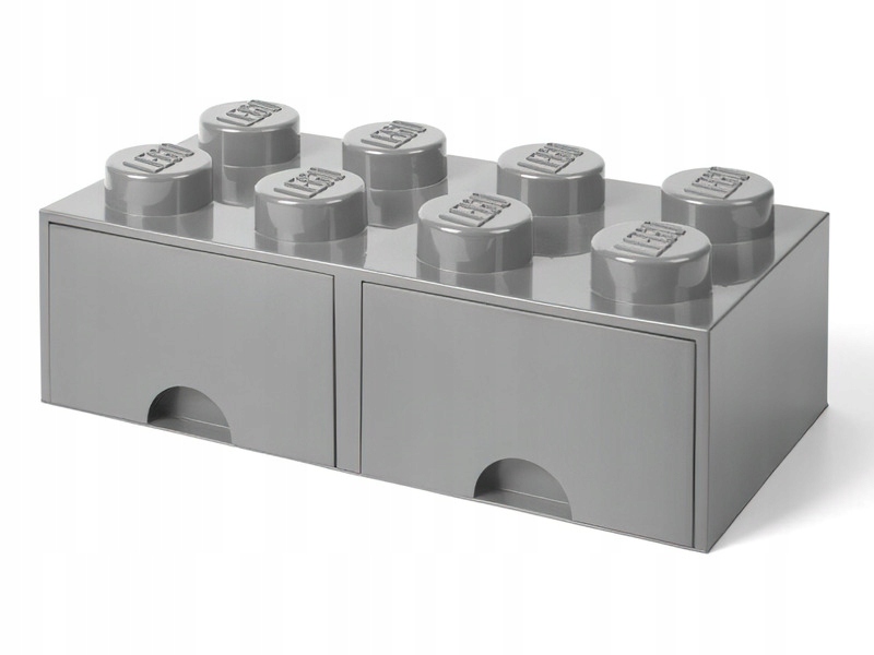Pojemnik na LEGO z szufladkami Brick 8 Szary 40061740
