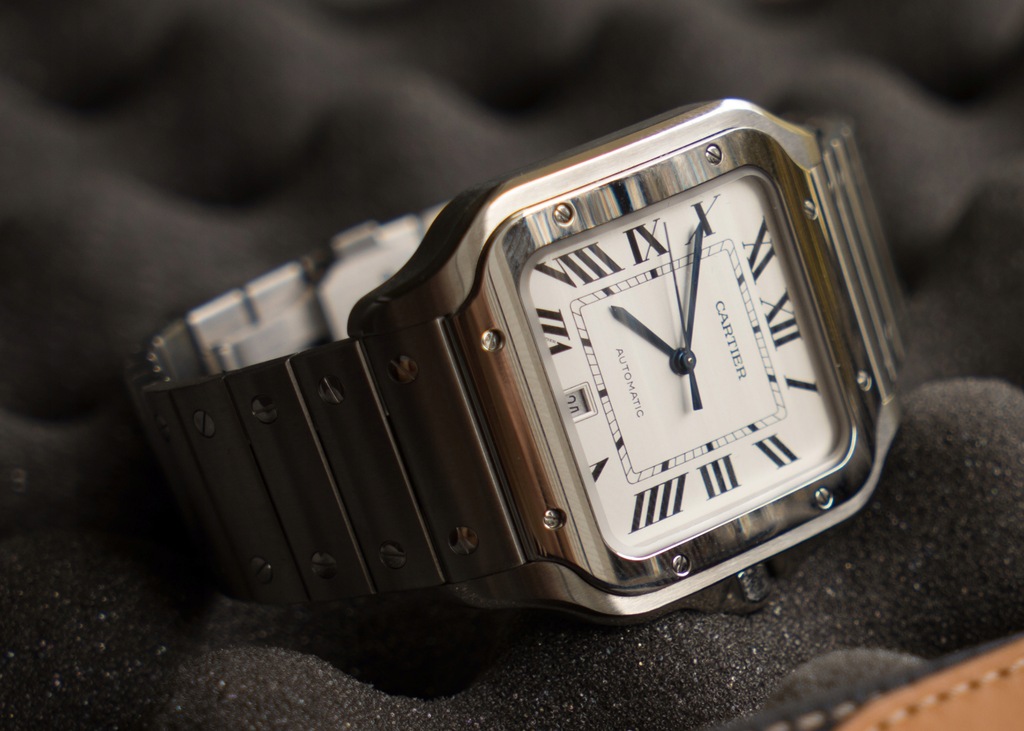 CARTIER SANTOS DATE NAJNOWSZY BRANSOLETA+PASEK