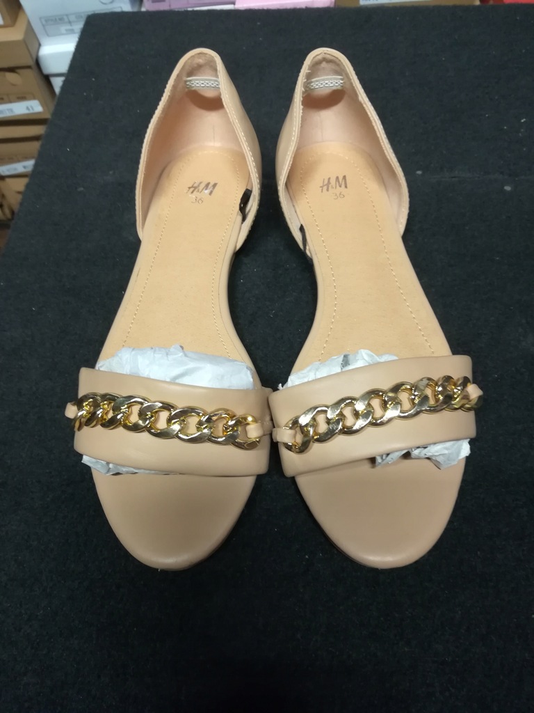 Nowe baleriny sandały półbuty beżowe H$M r.36