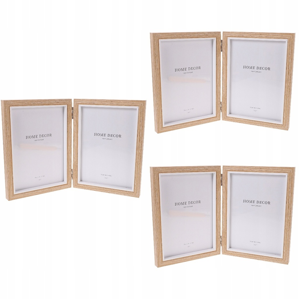 Trifold Picture Frame Folding Photo Folder Home D