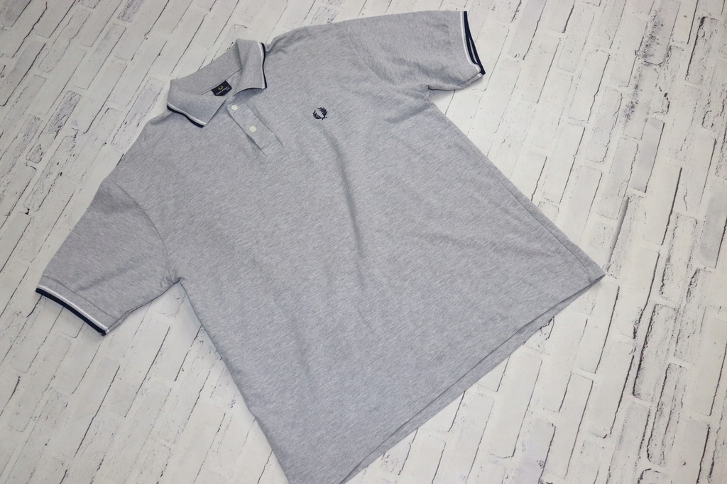 FRED PERRY * szara koszulka polo IDEAŁ XXL