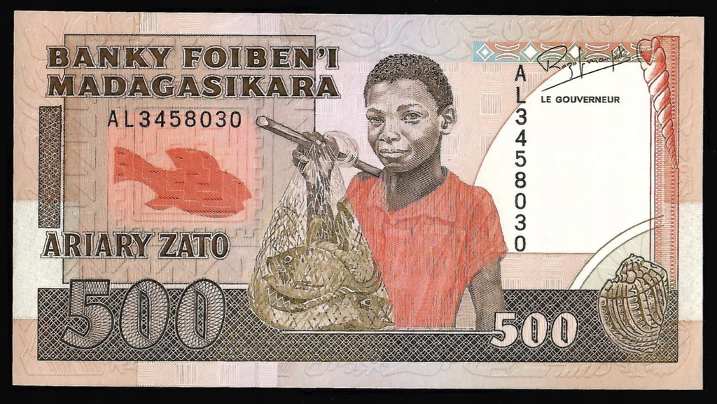 Madagaskar - 500 franków 1988-93 (aUNC)