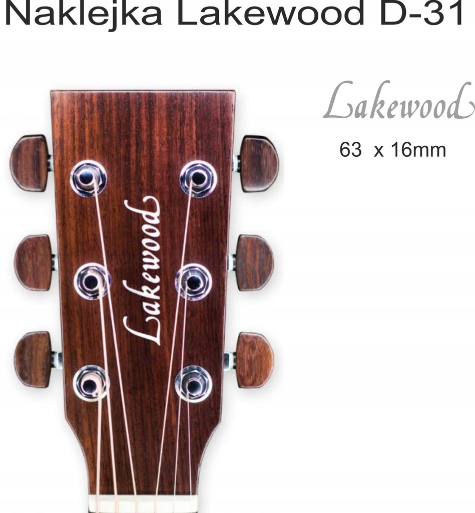 Naklejka LAKEWOOD na gitara wzorów 3
