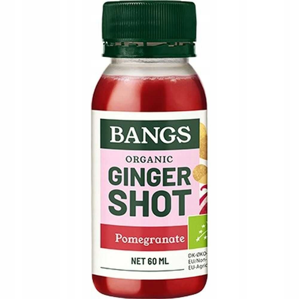 Shot Imbirowy z Granatem Bio 60 ml - Bangs - Przecena Krótka Data Minimaln
