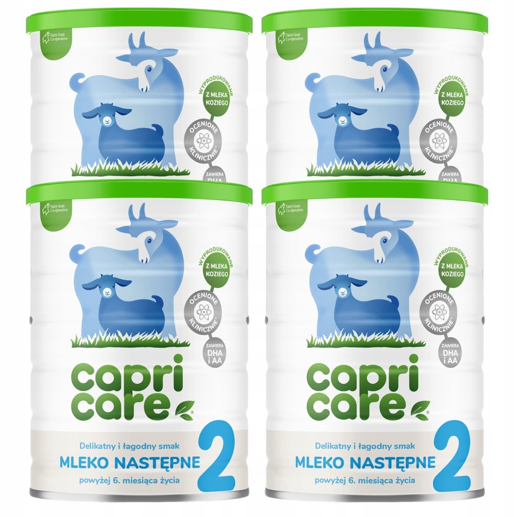 Zestaw 4 x Mleko Kozie Capricare 2 Następne Capri Care od 6 miesiąca 400g