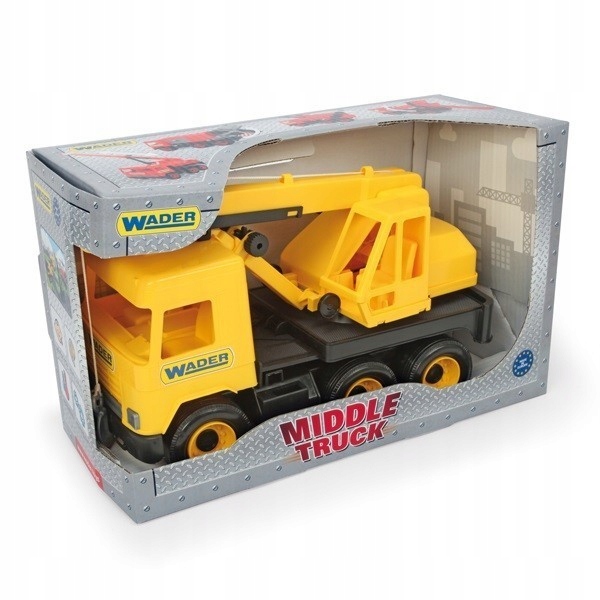 Wader Dźwig żółty 38 cm Middle Truck